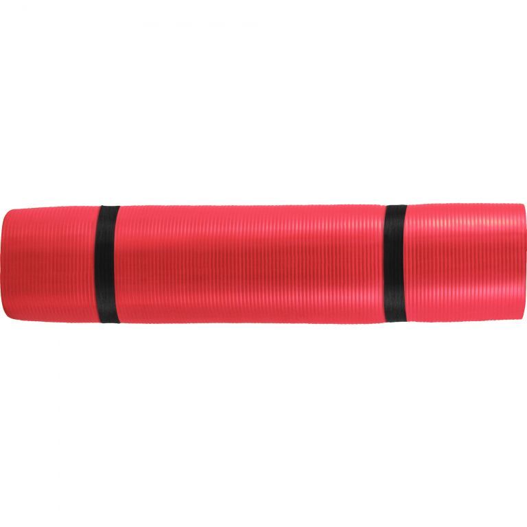 Široká podložka na jógu a cvičení protiskluzová 190x100 cm, červená