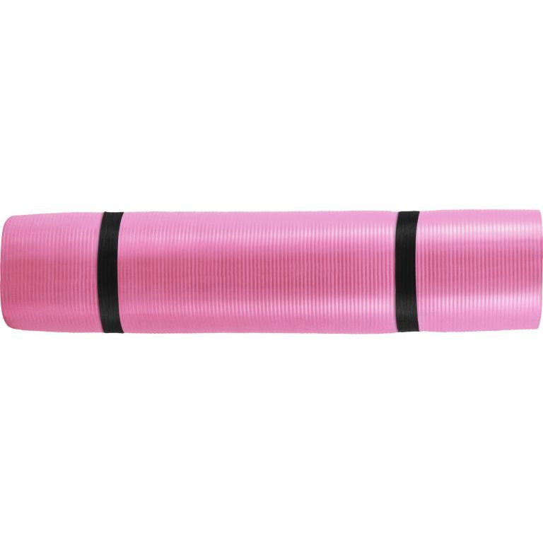 Široká podložka na jógu a cvičení protiskluzová 190x100 cm, růžová