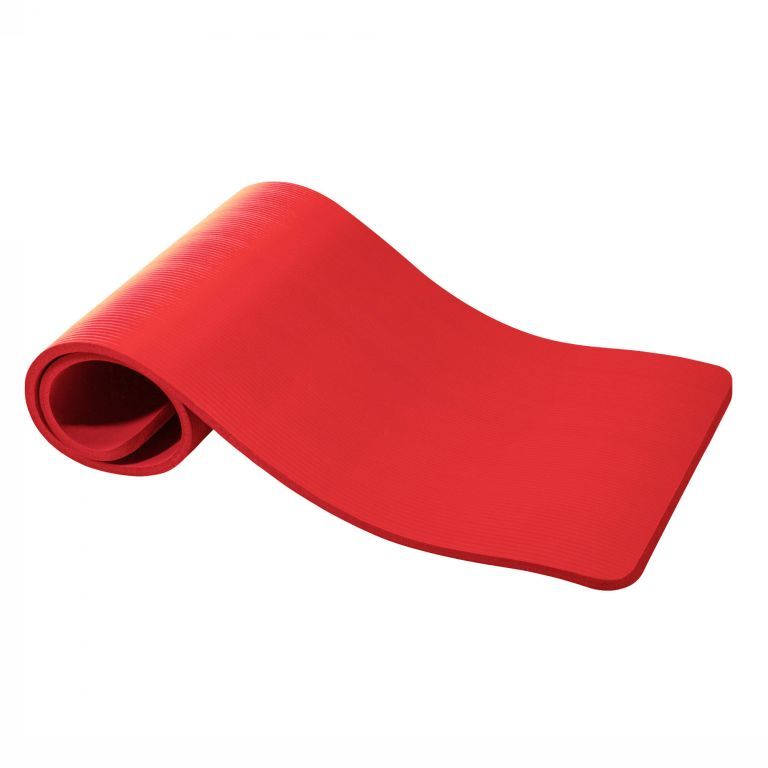 Červená podložka na cvičení / jógu, neklouzavá, pěnová, 190x60 cm