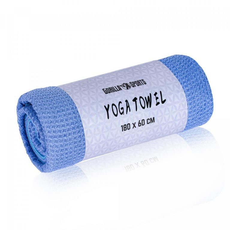 Extra savý ručník mikrovlákno na cvičení a jógu modrý 180x60 cm