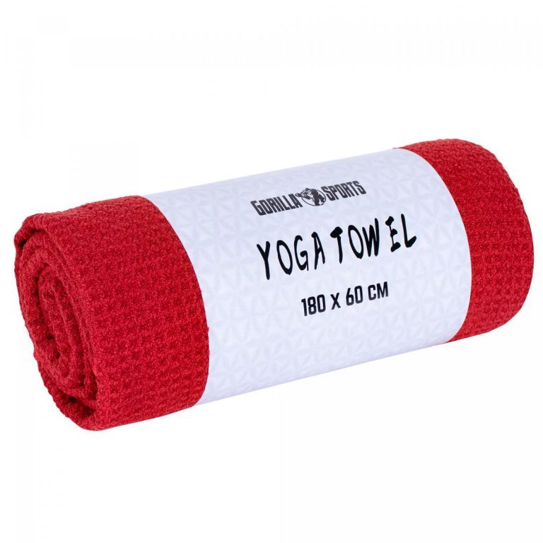 Extra savý ručník mikrovlákno na cvičení a jógu tmavě červený 180x60 cm