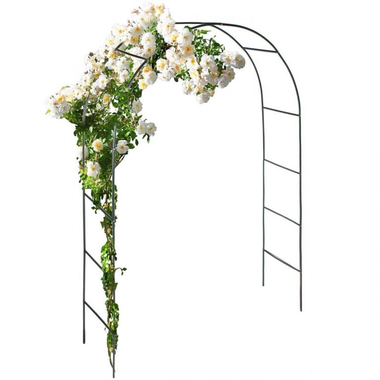2x kvalitní kovový oblouk pro popínavé růže a jiné rostliny 240x140x37 cm, t. tyče 18 mm