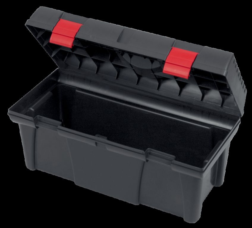 Kufr na nářadí a spojovací materiál černý 53x25x26 cm