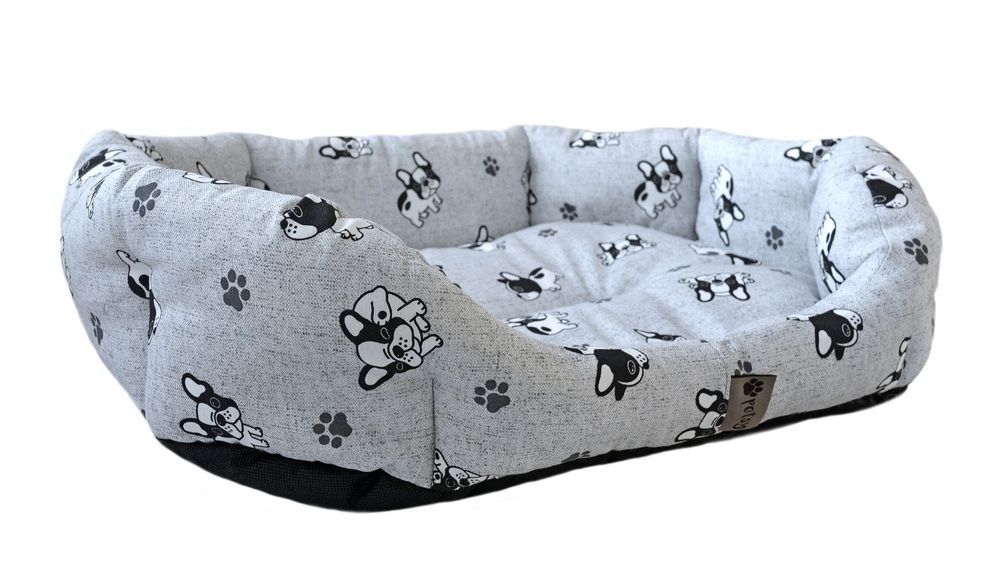 Kvalitní bavlněný pelíšek pro menší psy Buldoček 65x50 cm