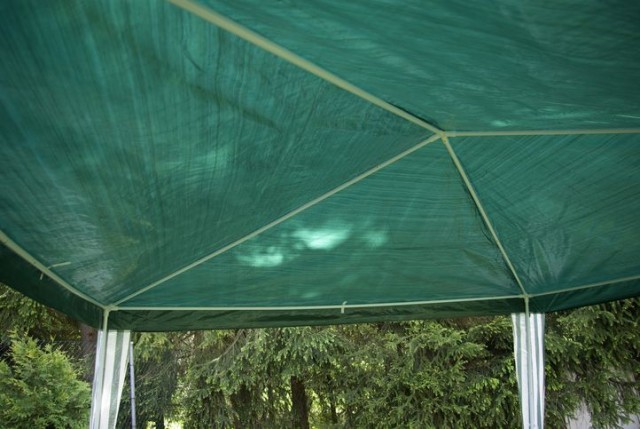 Zahradní stan - pavilon, 3 x 3 m, zelený, výška 1,97 m