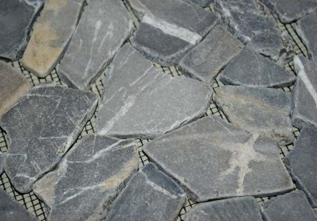 Obklad / dlažba - mozaika z leštěného mramoru šedá, 1 m2